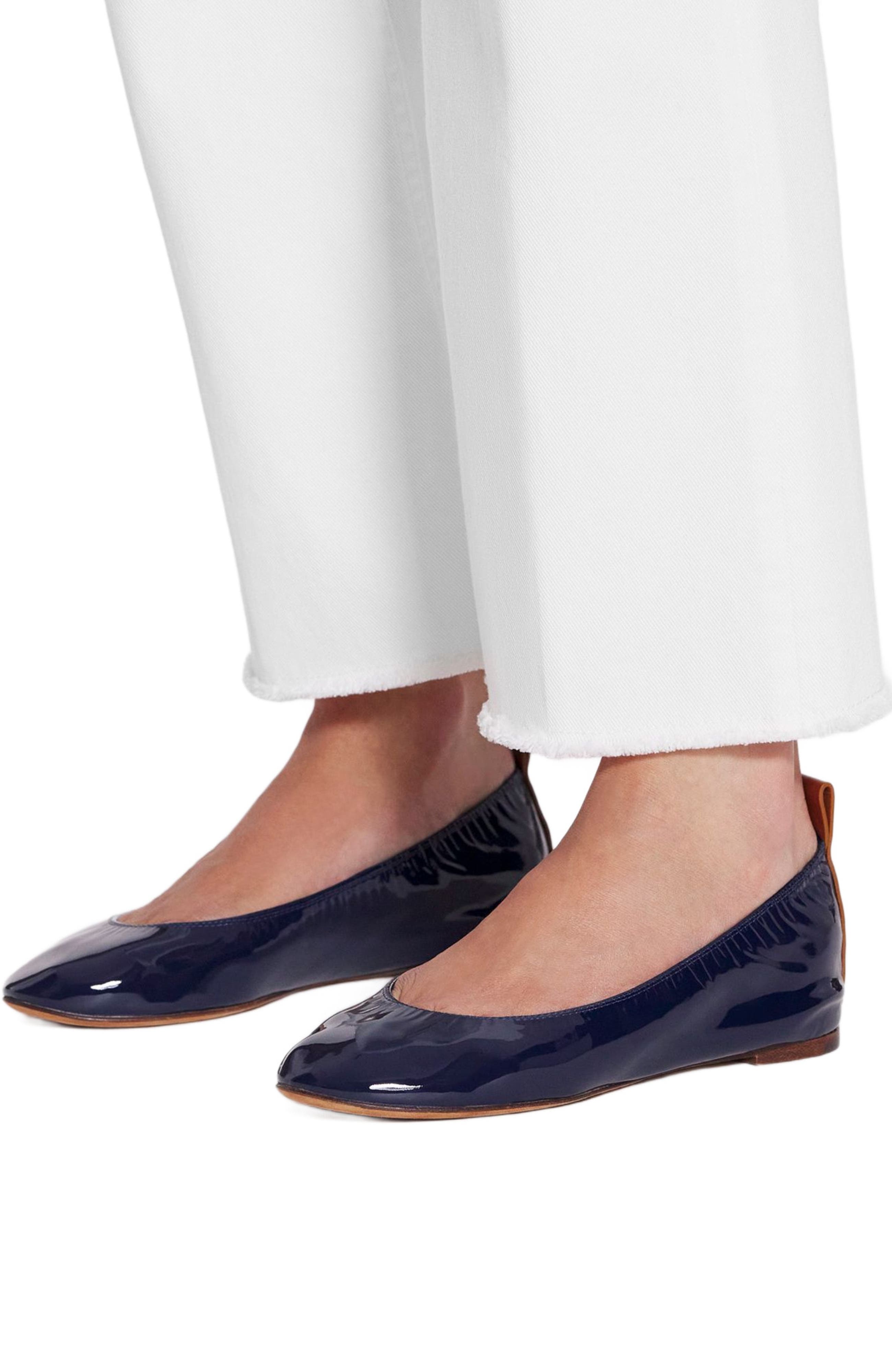 Lanvin THE BALLERINA FLAT IN PATENT LEATHER, Alternate, color, 