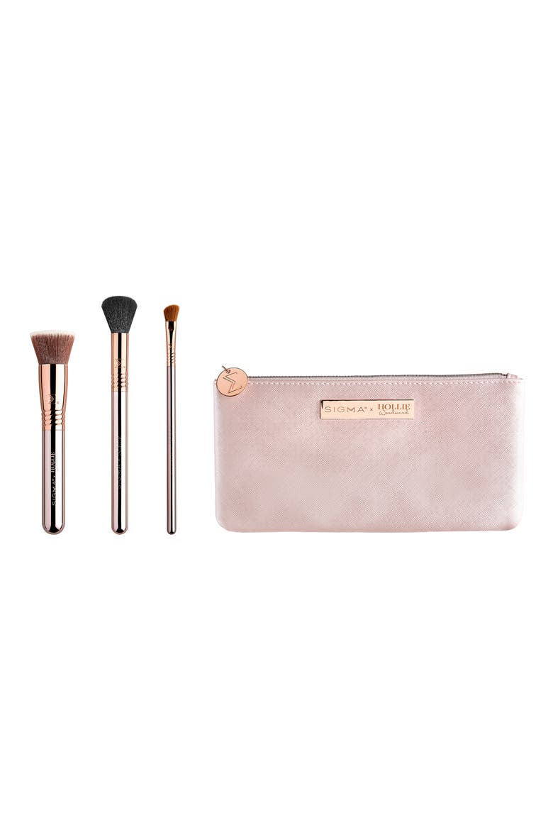 x Hollie Woodward On the Glow Brush Set (Nordstrom Exclusive), Main, color, NO COLOR
