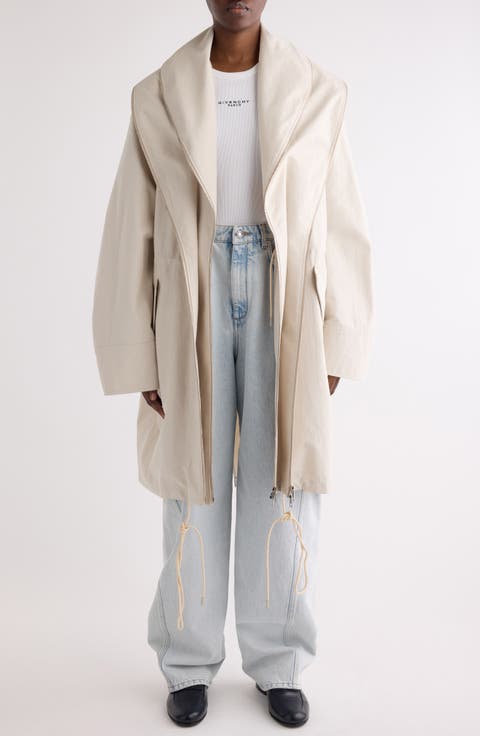 Cotton 
Nylon Double Zip Parka