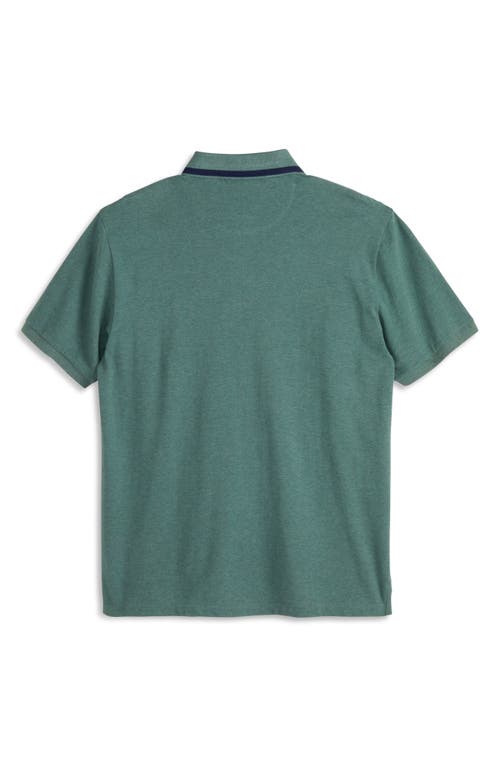 Scotch & Soda Embroidered Logo Piqué Polo In Green