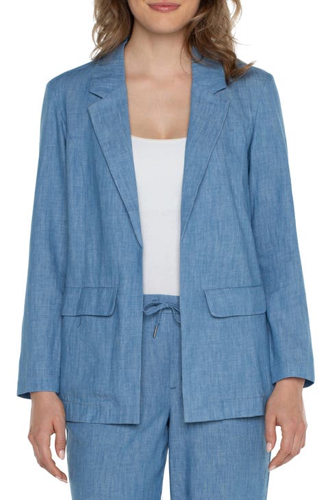 Chambray Boyfriend Blazer