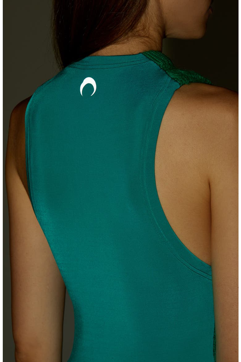 Upcycled Wool & Jersey Top, Alternate, color, GREEN