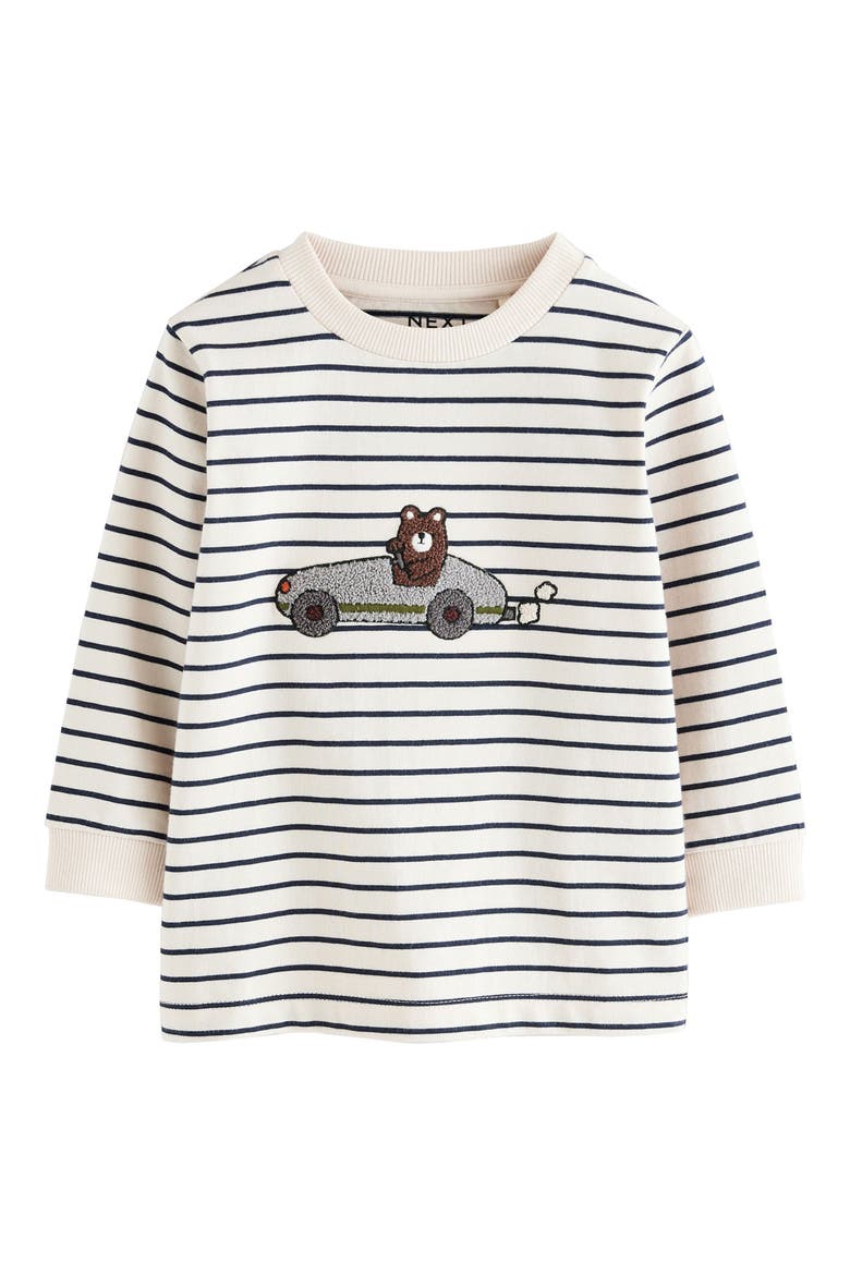 Kids' Appliqué Long Sleeve Cotton Graphic T-Shirt, Main, color, WHITE MULTI