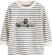 NEXT Kids' Appliqué Long Sleeve Cotton Graphic T-Shirt