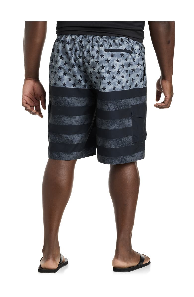 Harbor Bay by DXL Big
Tall Patriotic Cargo Swim Trunks, Alternate, color,
