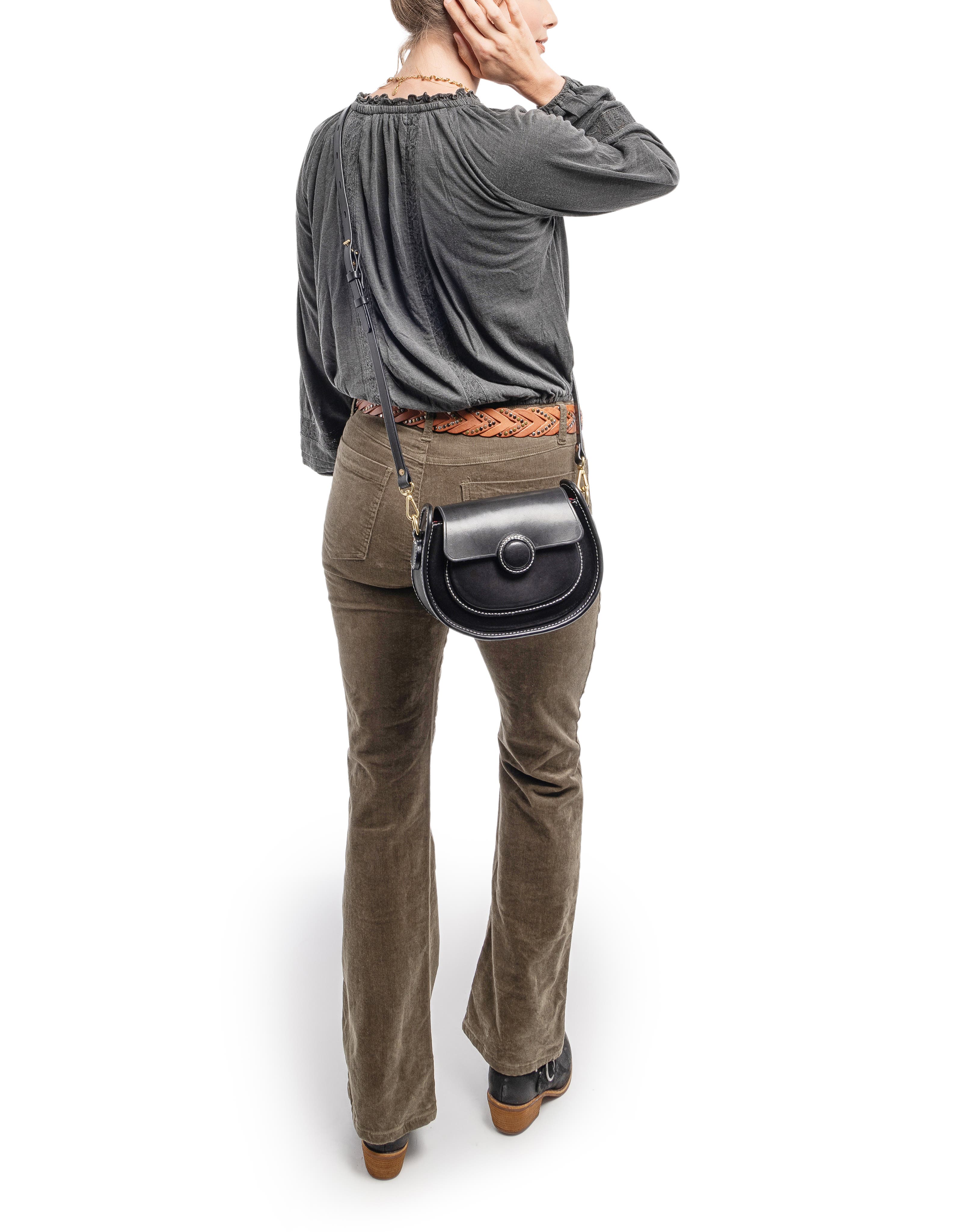 OLD TREND Begonia Genuine Leather Vintage Compact Crossbody, Alternate, color, Black