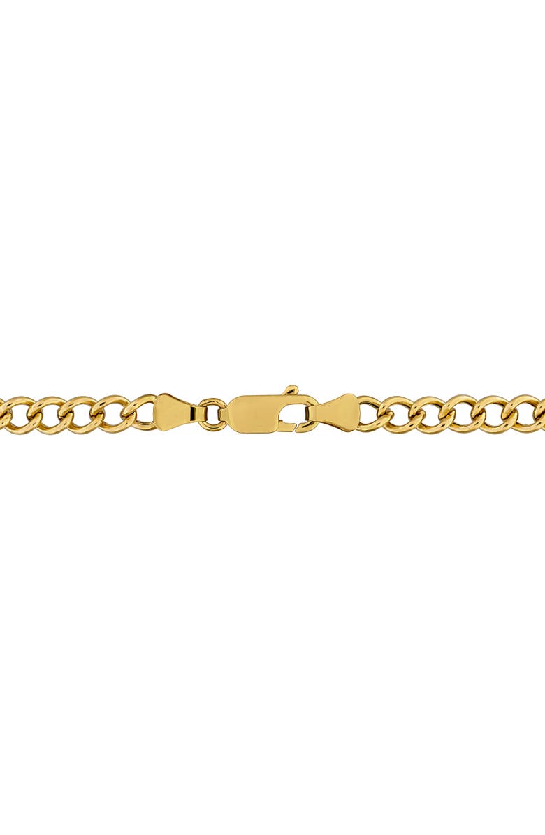 Julianna B. Birthstone Curb Link Station Necklace 14k, Alternate, color, Blue Topaz