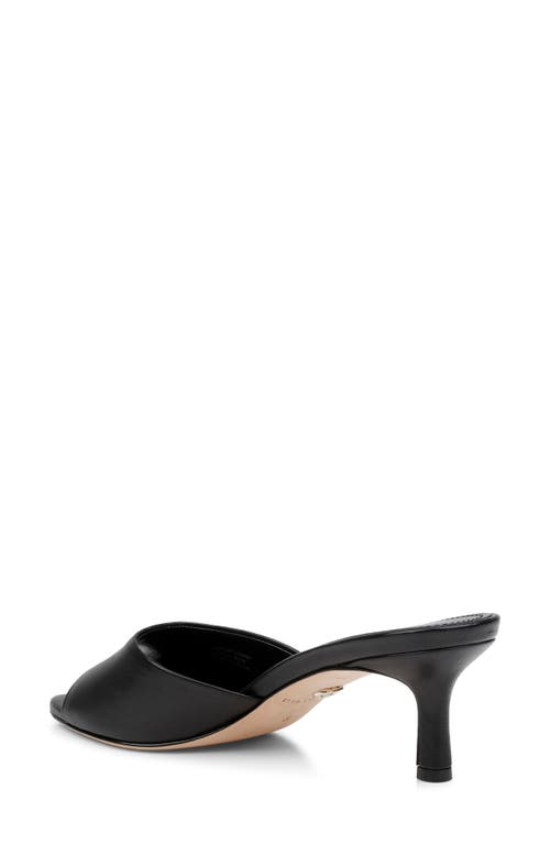 Dee Ocleppo Bogota Pointed Toe Slide Sandal In Black Leather