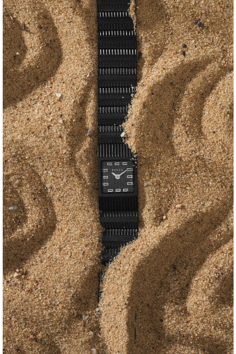 Groove Square Bracelet Watch, 16mm, Alternate, color, BLACK
