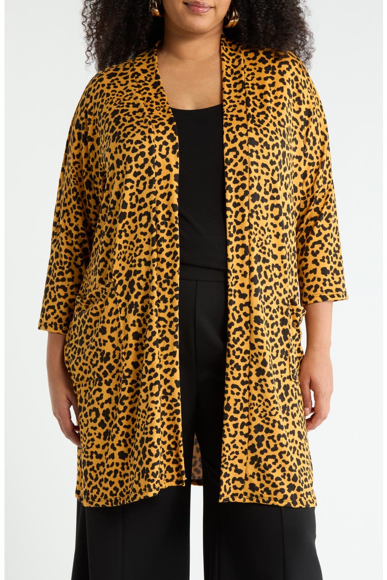 Three-Quarter Sleeve Duster, Main, color, GOLD