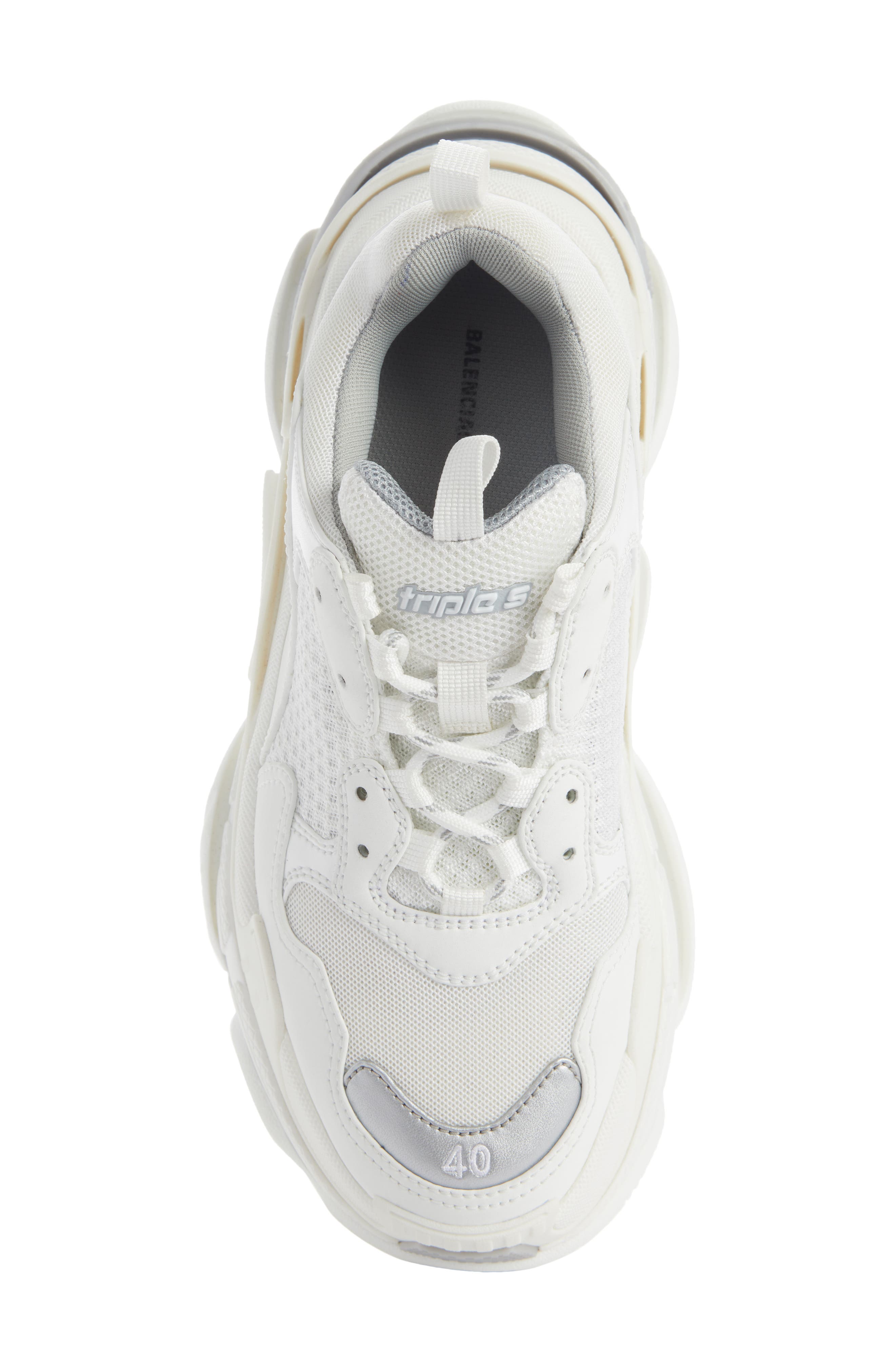 Triple S Low Top Sneaker, Alternate, color, WHITE