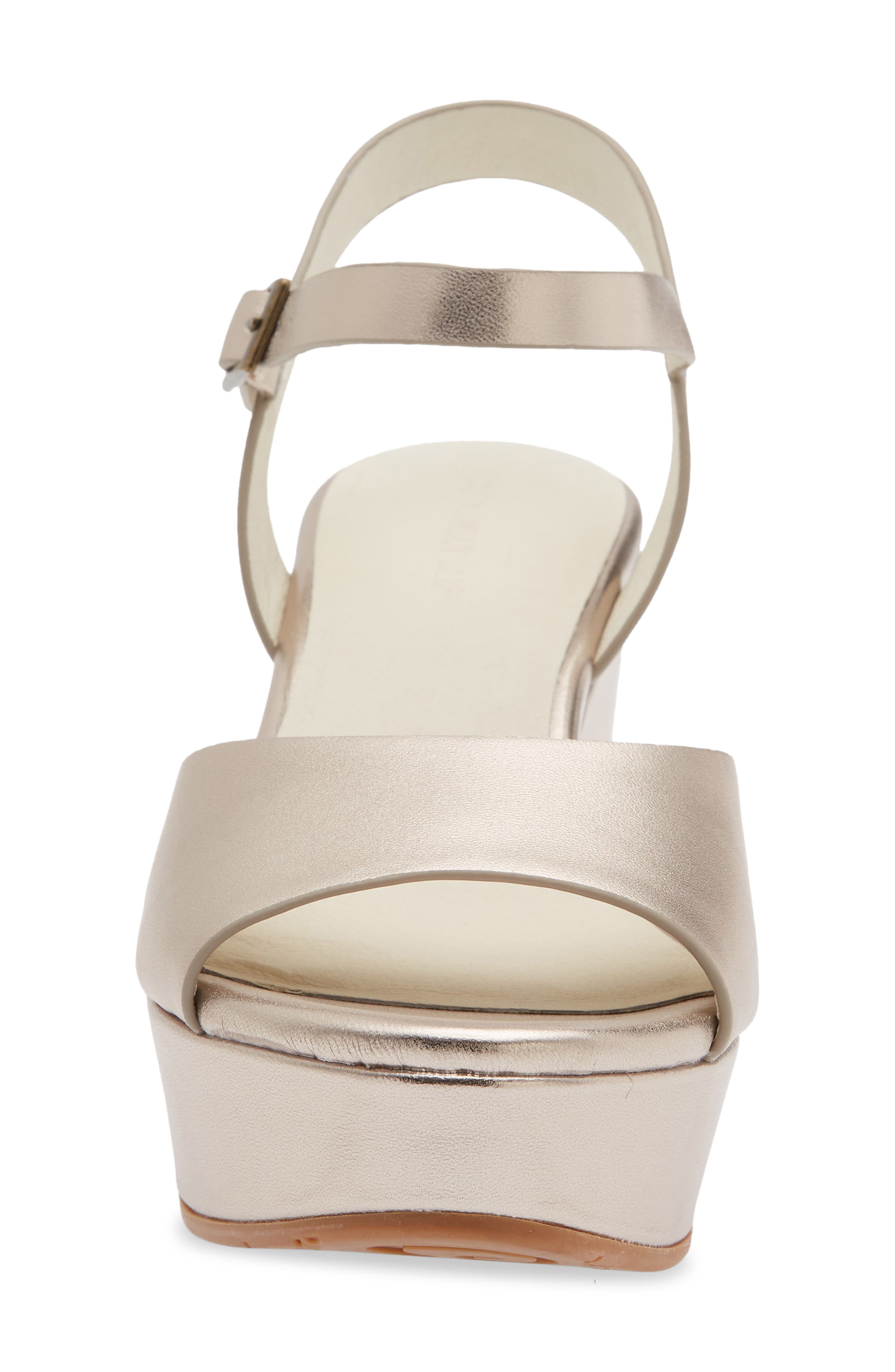 Winka Platform Wedge Sandal, Alternate, color, PLATINUM LEATHER