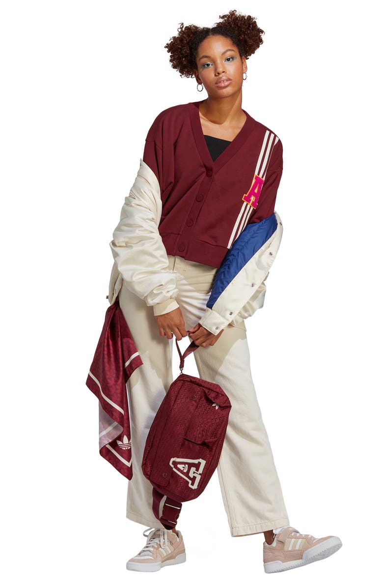 adidas Originals Collegiate Cotton French Terry Cardigan, Alternate, color, 