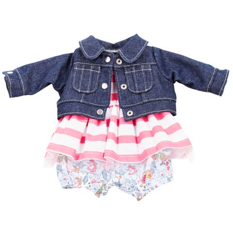 Vacanze Baby Combo Doll Clothing 3Piece Accessory Set Baby Dolls Fits 13"