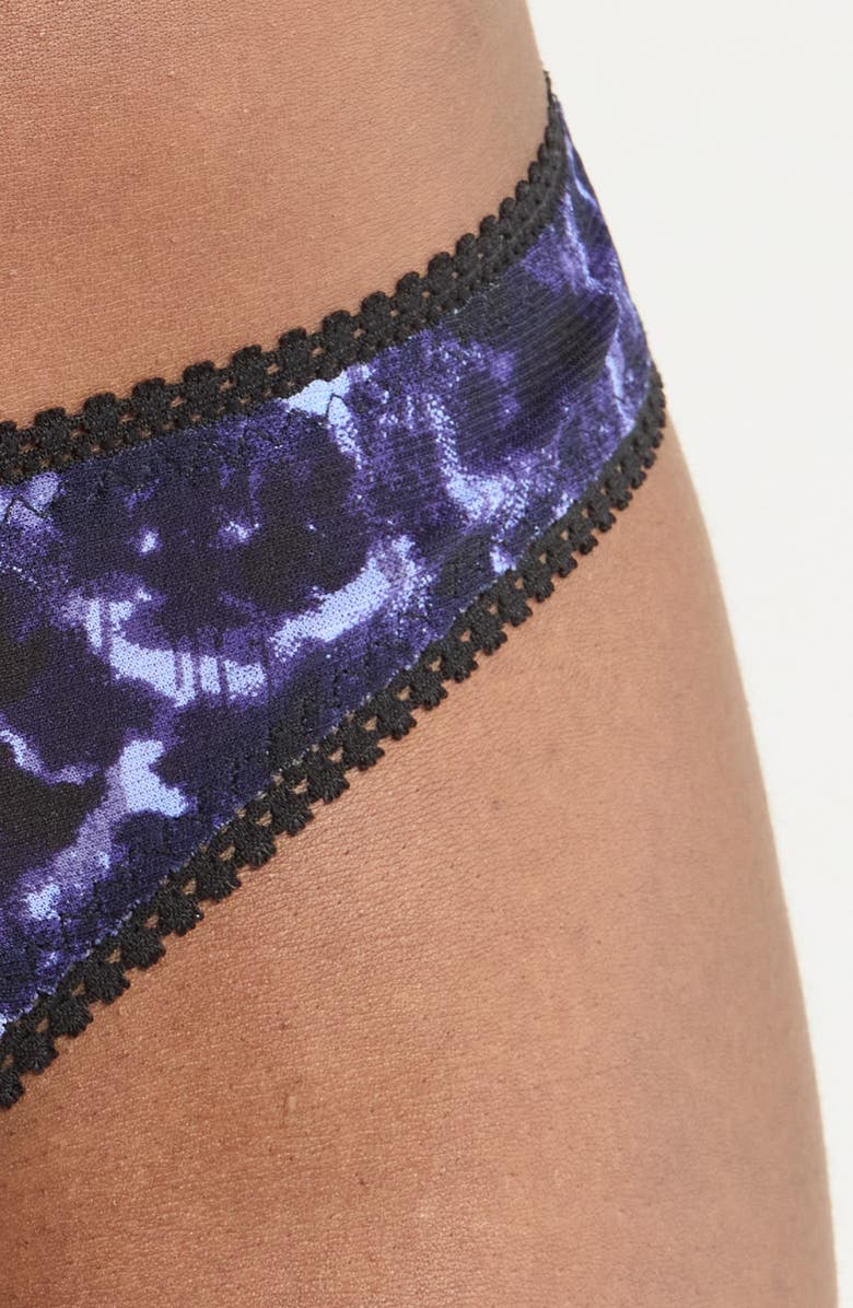 On Gossamer Triple Mesh Print Thong, Alternate, color, Marble Sea