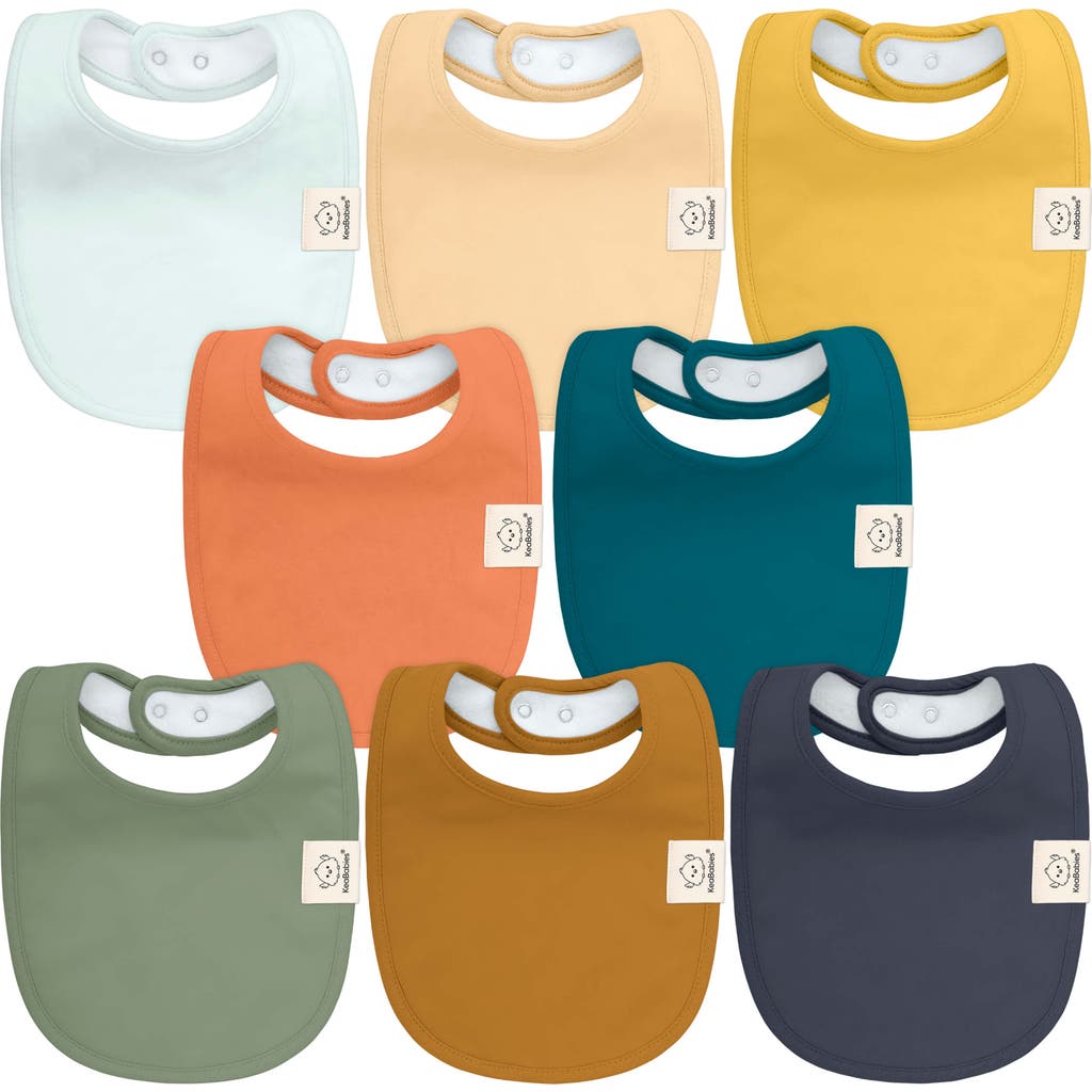 Keababies 8-pack Baby Drool Bibs In Eclipse