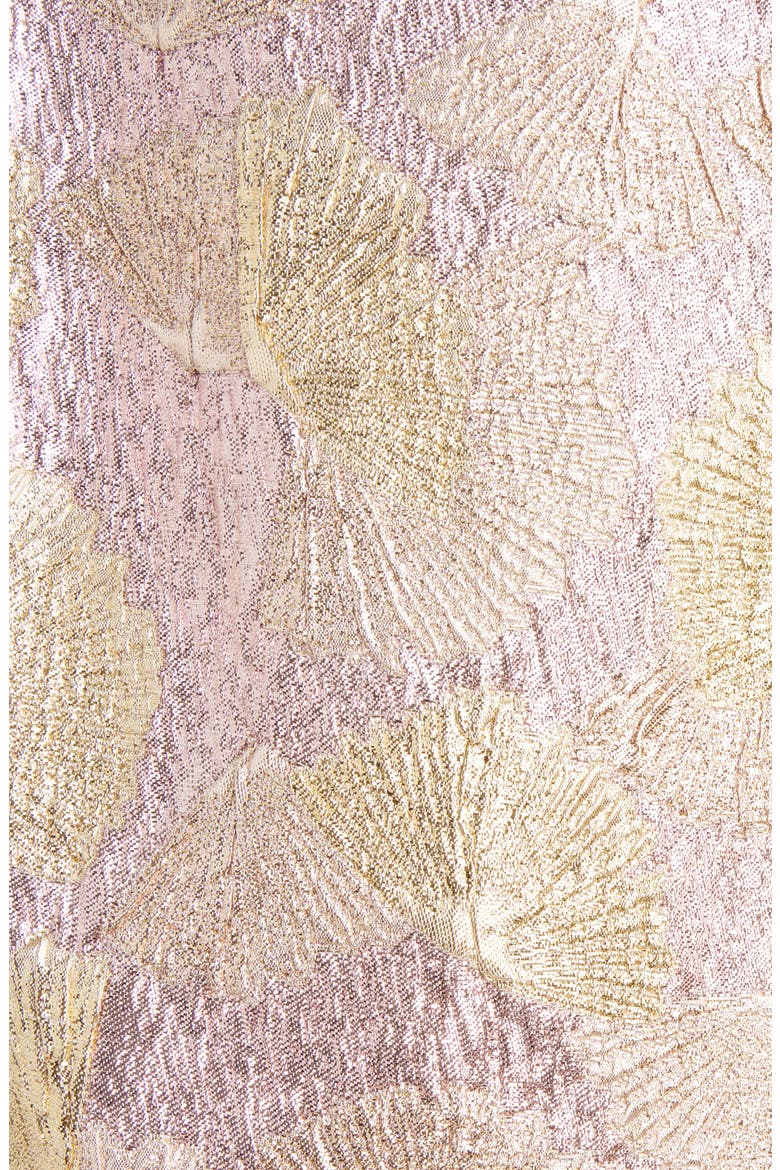 Birdy Shell Print Metallic Brocade Blazer, Alternate, color, GOLD 954