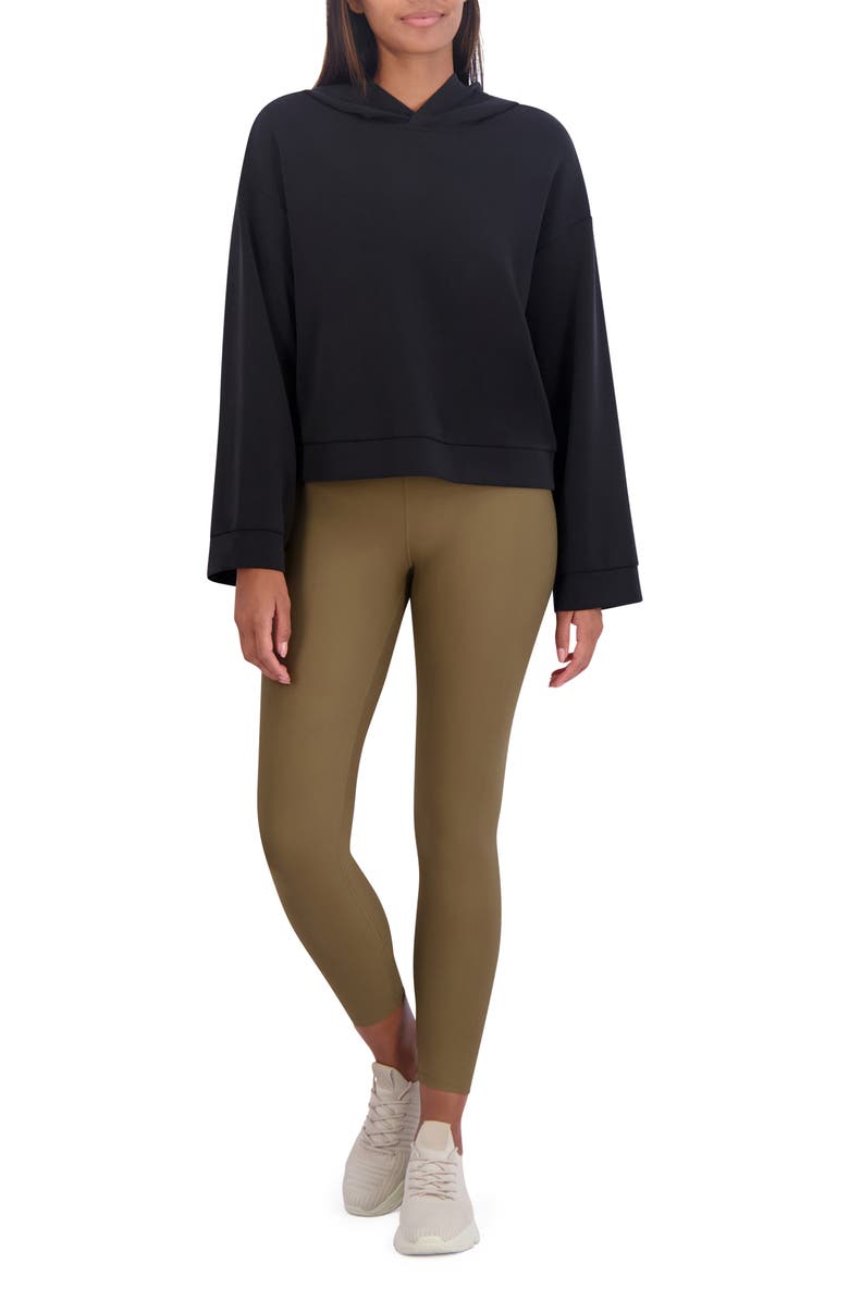 SAGE COLLECTIVE Relaxed Wide Sleeve Crop Hoodie, Alternate, color, 