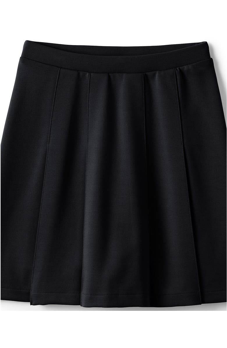 Lands
 End School Uniform Girls Ponte Pleat Skirt, Alternate, color, Black
