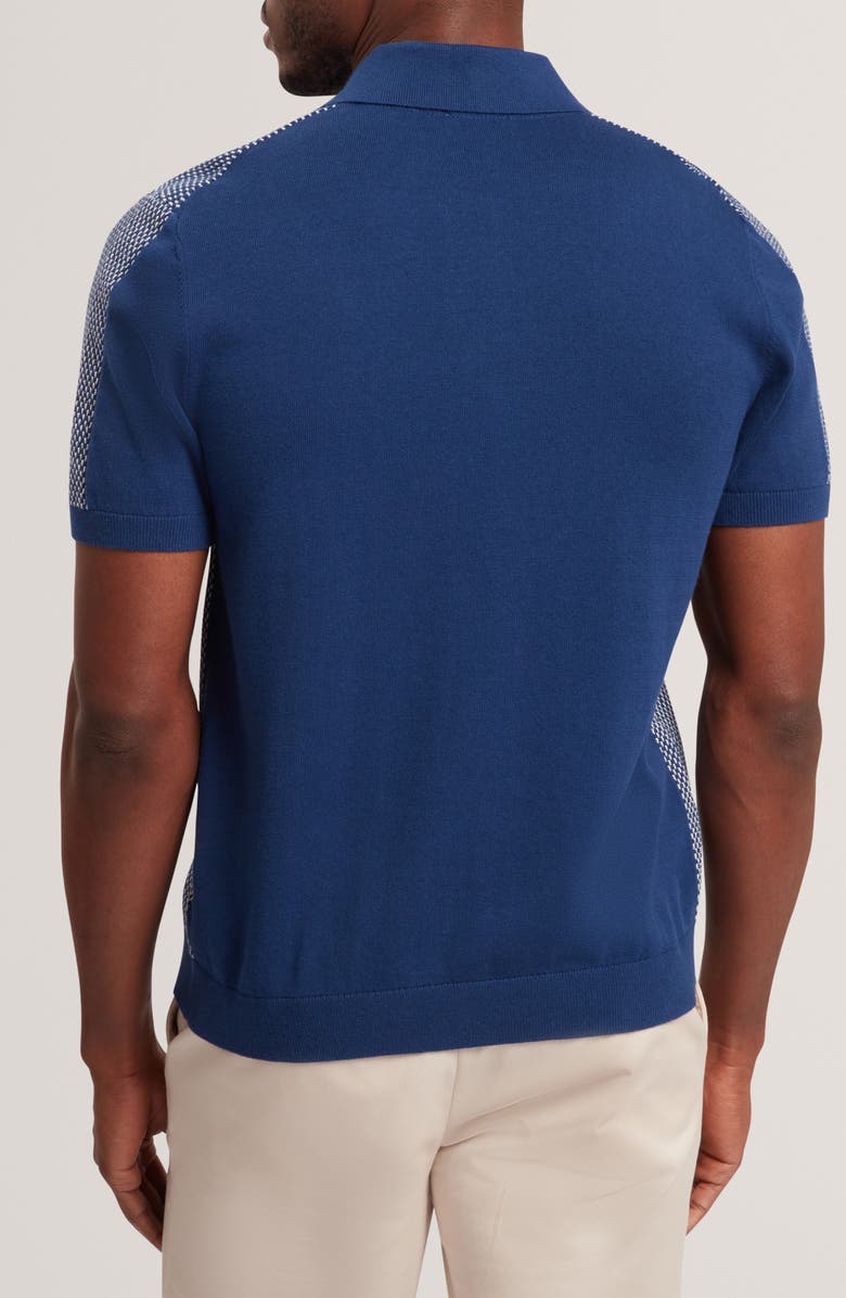 Ted Baker Noliva Short Sleeve Cotton Button-Up Shirt, Alternate, color, Mid-Navy