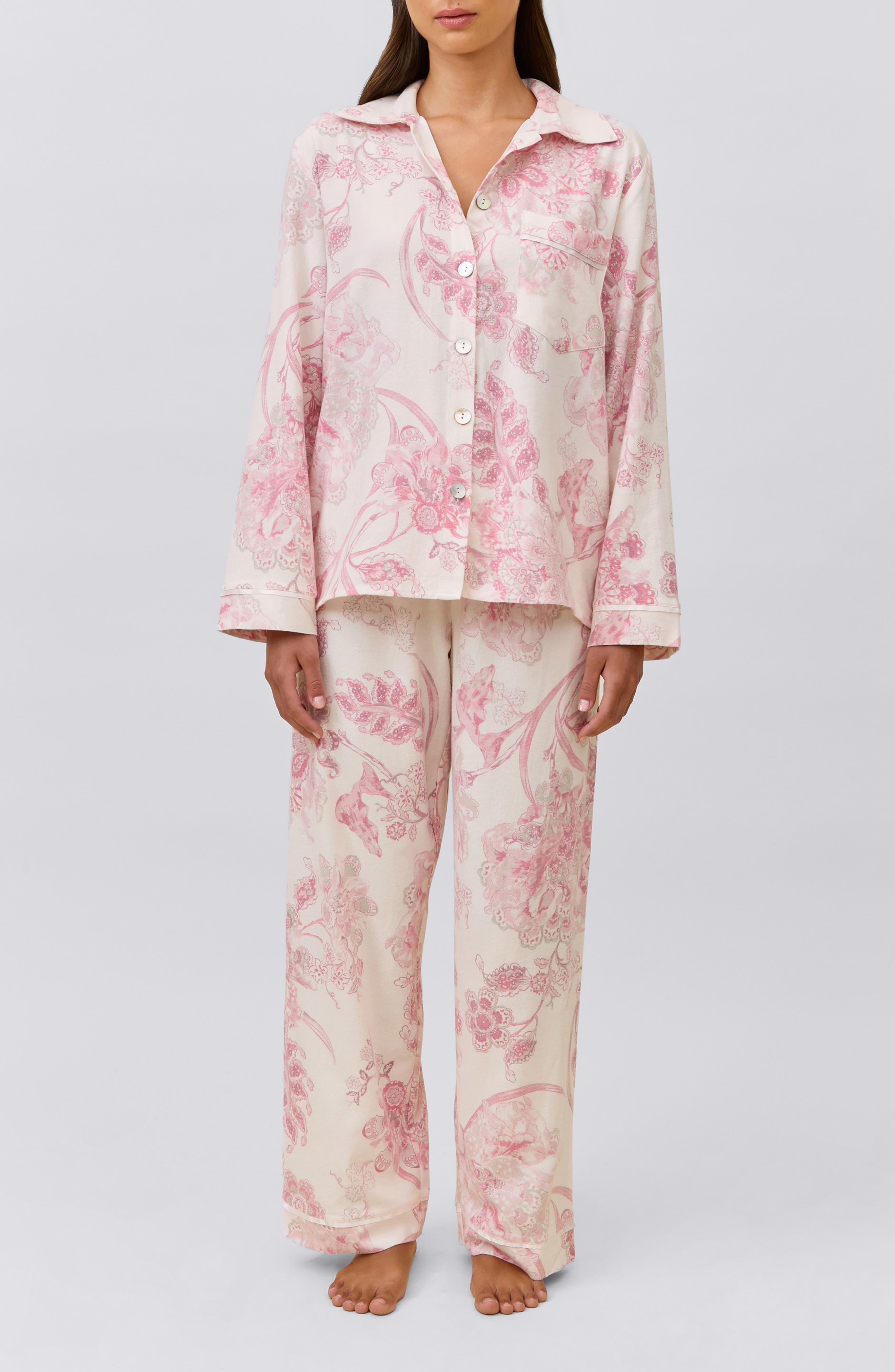 Coco Cosy Brushed Cotton Blend Pajamas