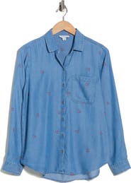 beachlunchlounge Cassie Chambray Button-Up Shirt