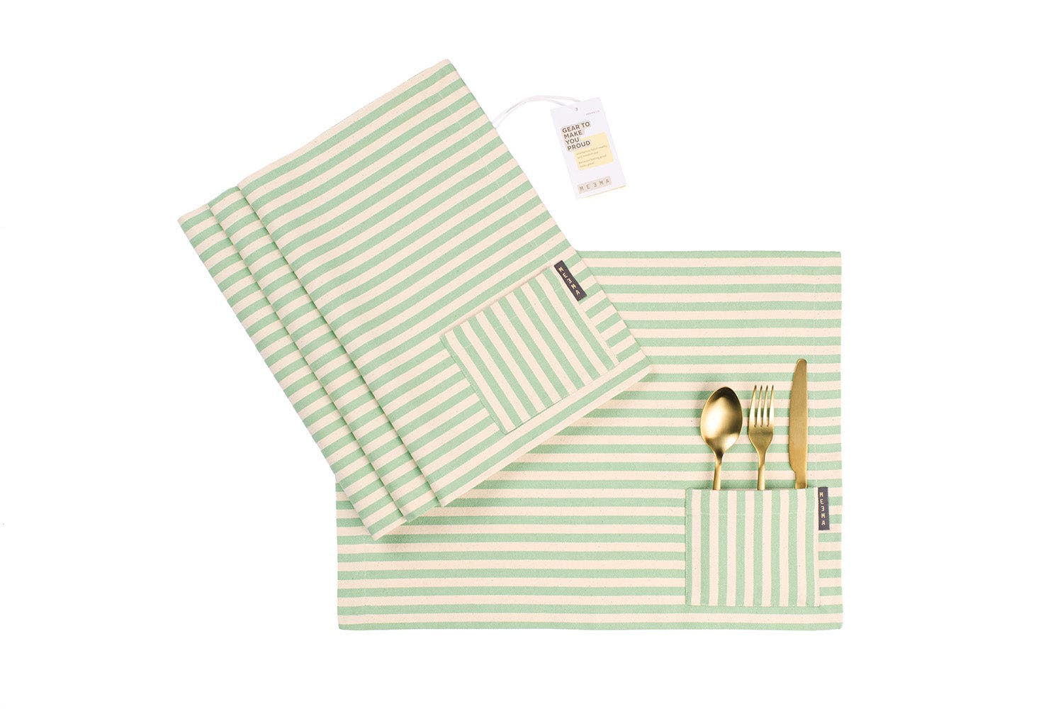 selected Striped - Sage Green