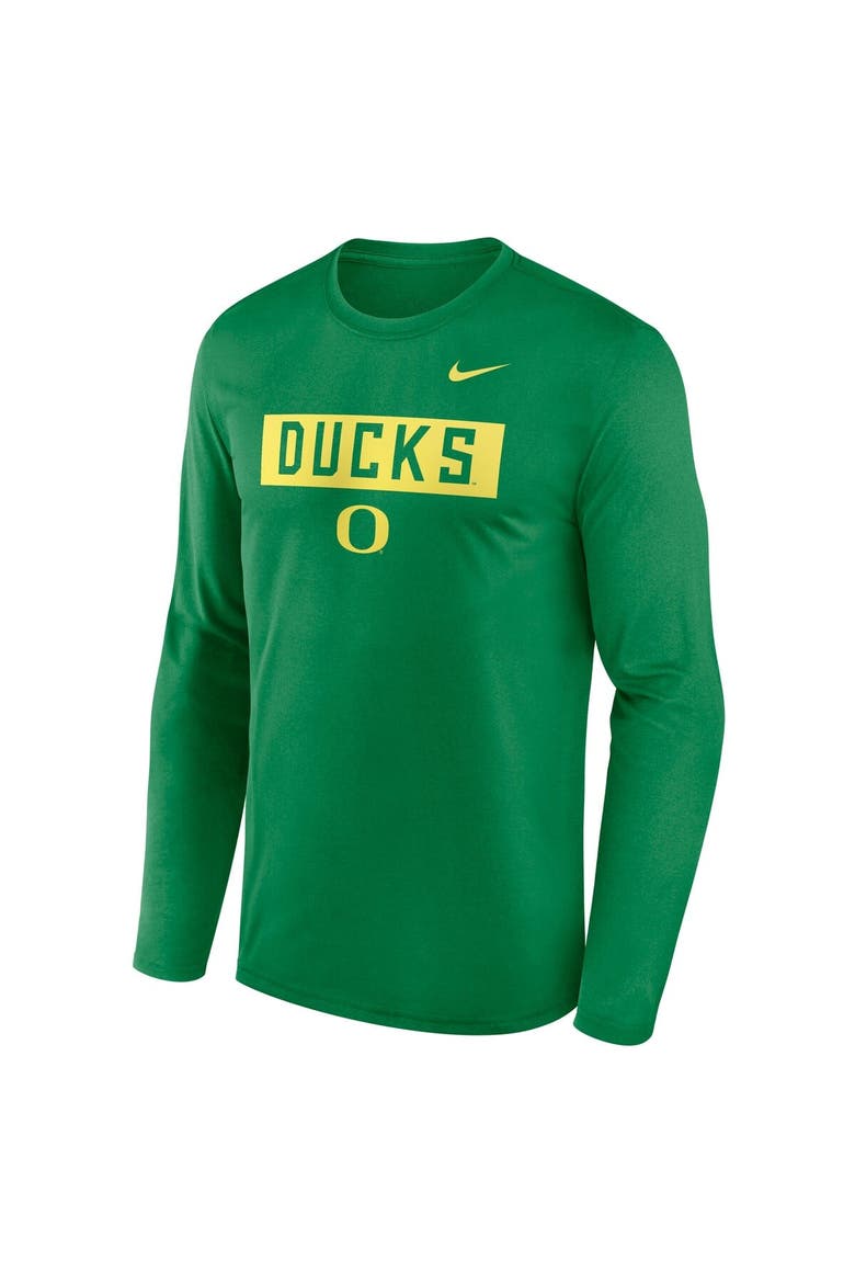 Men's Nike Green Oregon Ducks Primetime Campus 2-Hit Legend Dri-FIT Long Sleeve T-Shirt, Alternate, color, Green