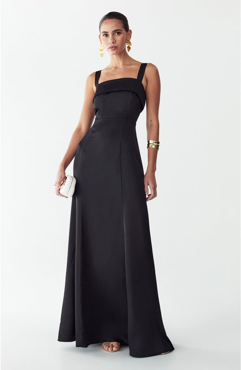 WILLA Norfolk Maxi Dress, Alternate, color, Black
