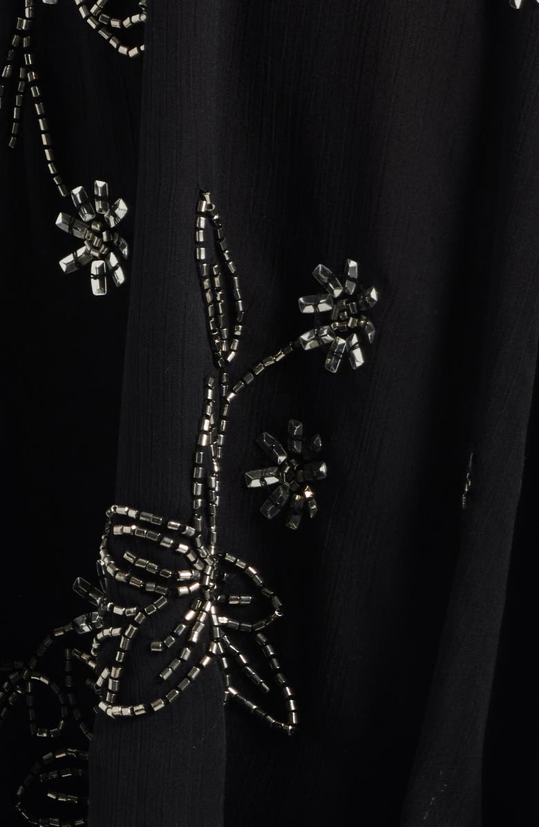 Free People Robbie Floral Embellished Top, Alternate, color, Black