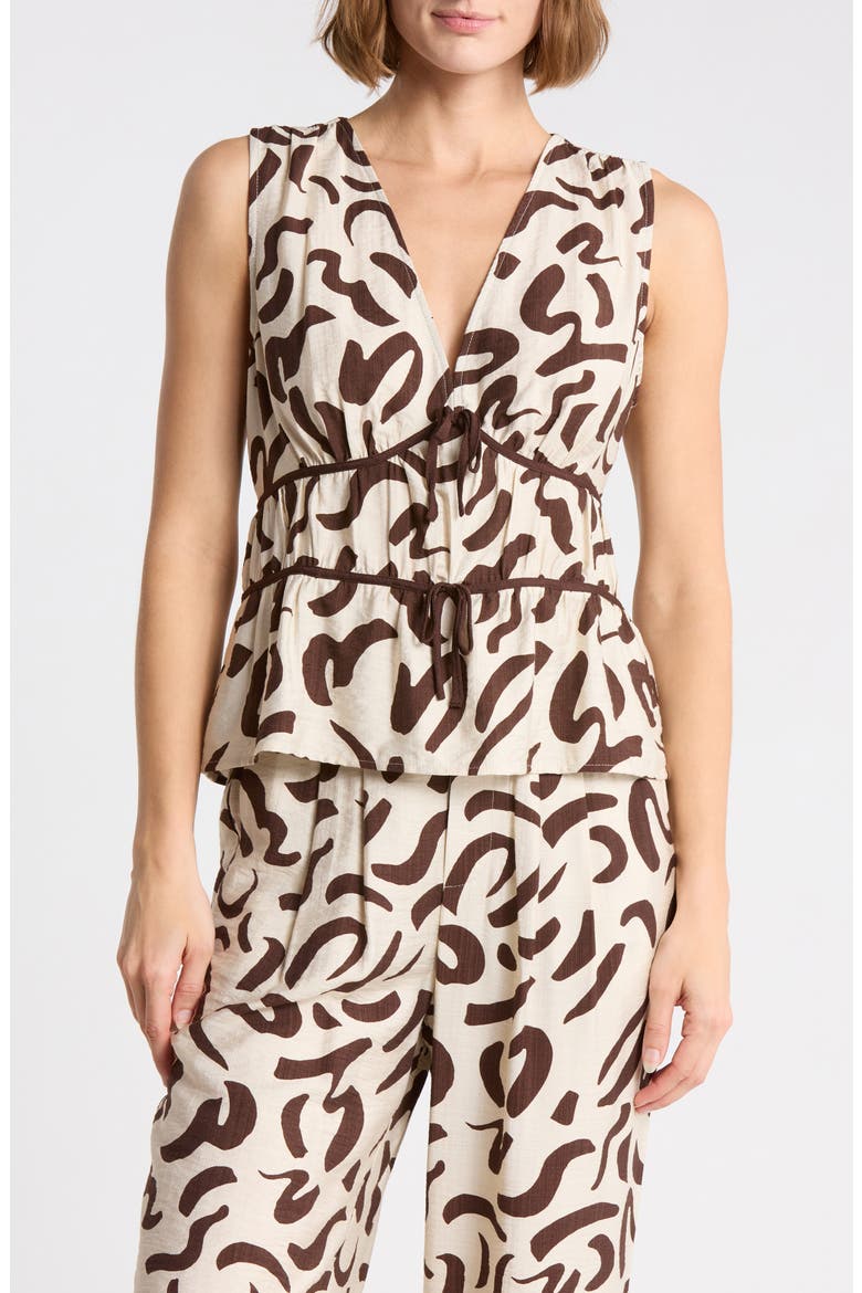 Abstract Espresso Top, Main, color, R626 CREAM/ ESPRESSO