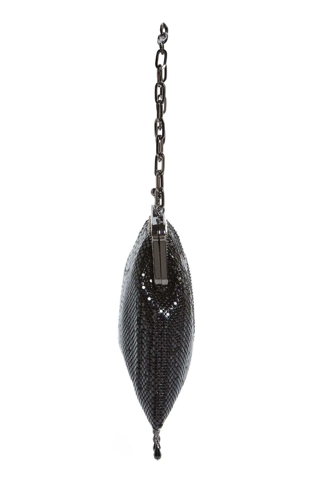 'Heritage - Deco' Mesh Clutch, Alternate, color, BLACK