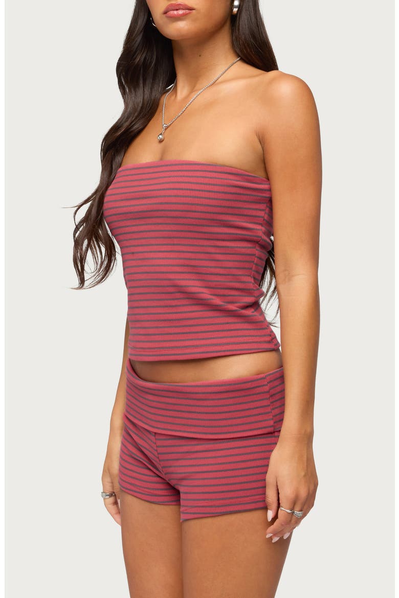 Monikah Striped Tube Top, Alternate, color, RED