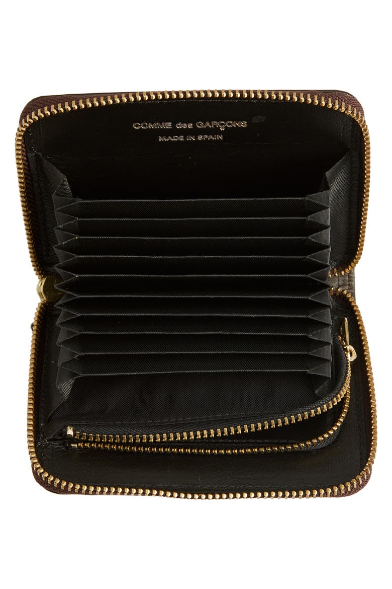 Classic Leather Zip Accordion Wallet, Alternate, color, BROWN
