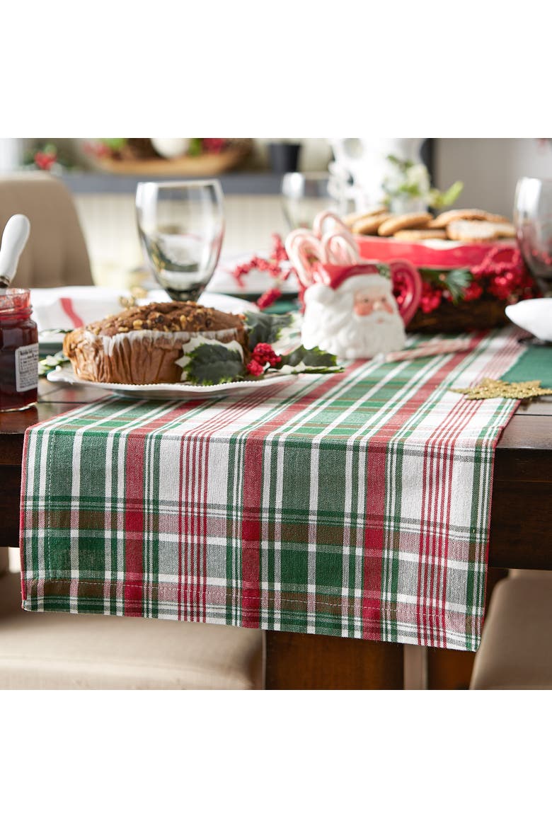 Yuletide Plaid Table Runner, Alternate, color, Yuletide Plaid