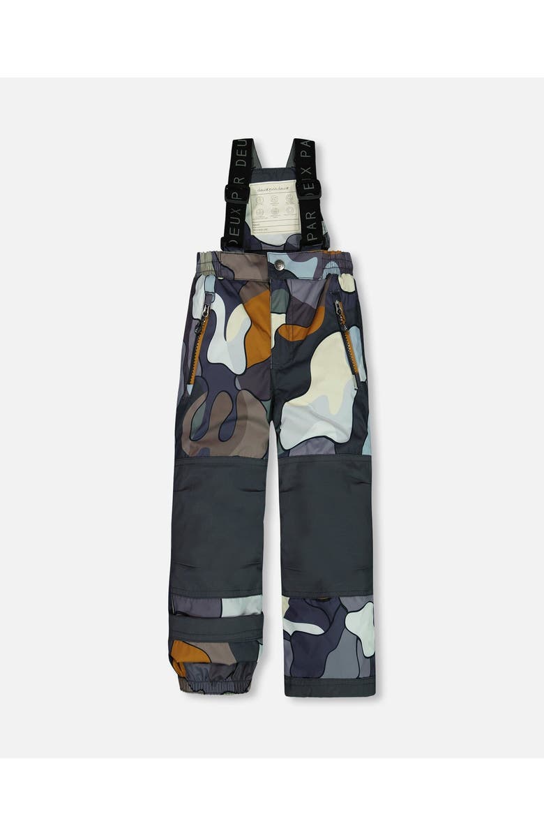 Deux par Deux Boy's Two Piece Snowsuit Colorblock And Print Camo Dark Gray, Alternate, color, 