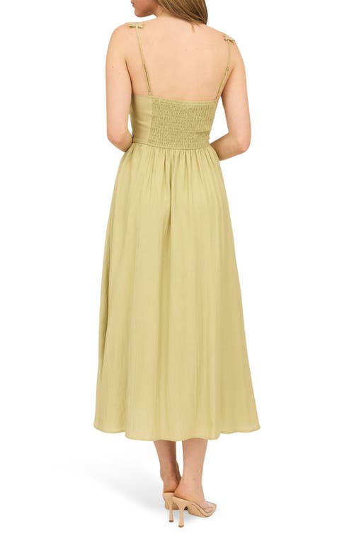 BLU PEPPER BLU PEPPER CORSET BOW STRAP MIDI SUNDRESS 