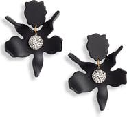 Lele Sadoughi Small Crystal Lily Drop Earrings