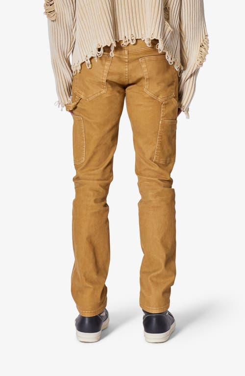 Mnml D700 Flocked Railroad Straight Leg Jeans In Brown