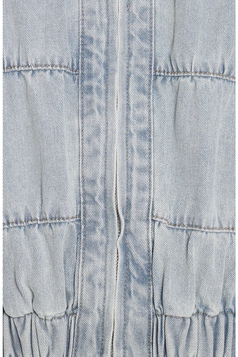 Gretal Denim Bomber Jacket, Alternate, color, LIGHT BLUE WASH