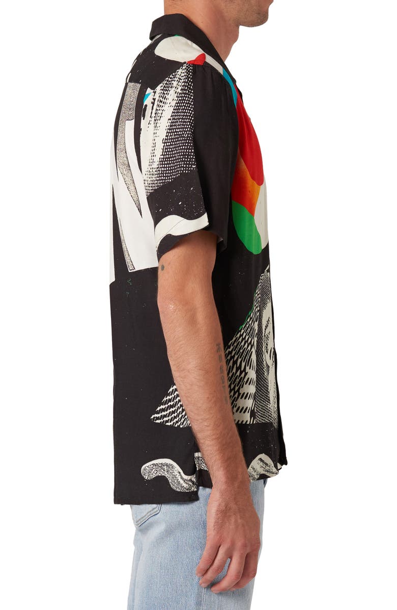 NEUW DENIM Turrell Art Print Camp Shirt, Alternate, color, 