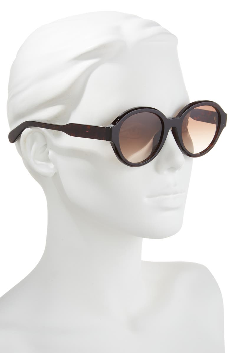 Chloé 54mm Round Sunglasses, Alternate, color, Havana Havana Brown