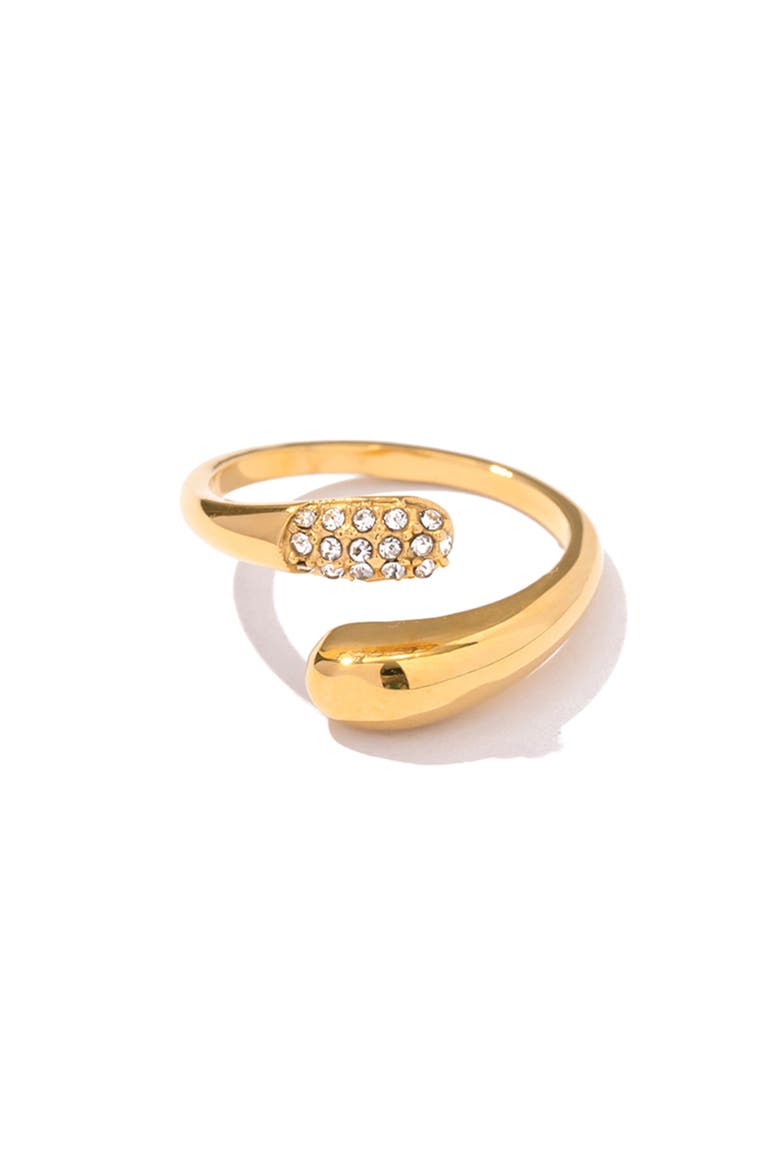 Pavé Bypass Ring, Main, color, GOLD
