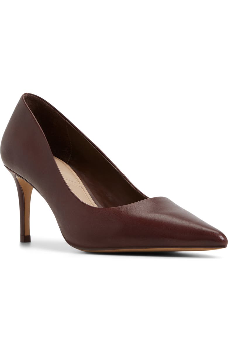 ALDO Verone Pointed Toe Pump, Main, color, Dark Brown