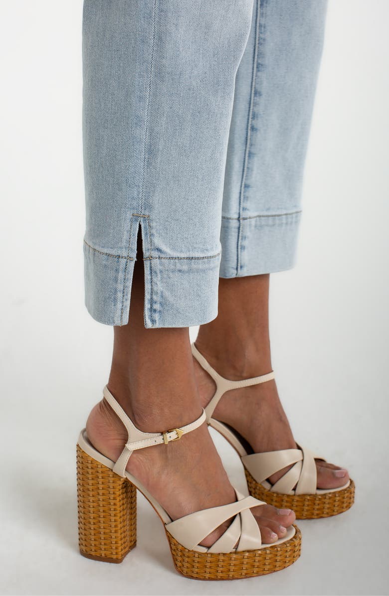 Liverpool Los Angeles Kennedy Split Hem Crop Straight Leg Jeans, Alternate, color, 