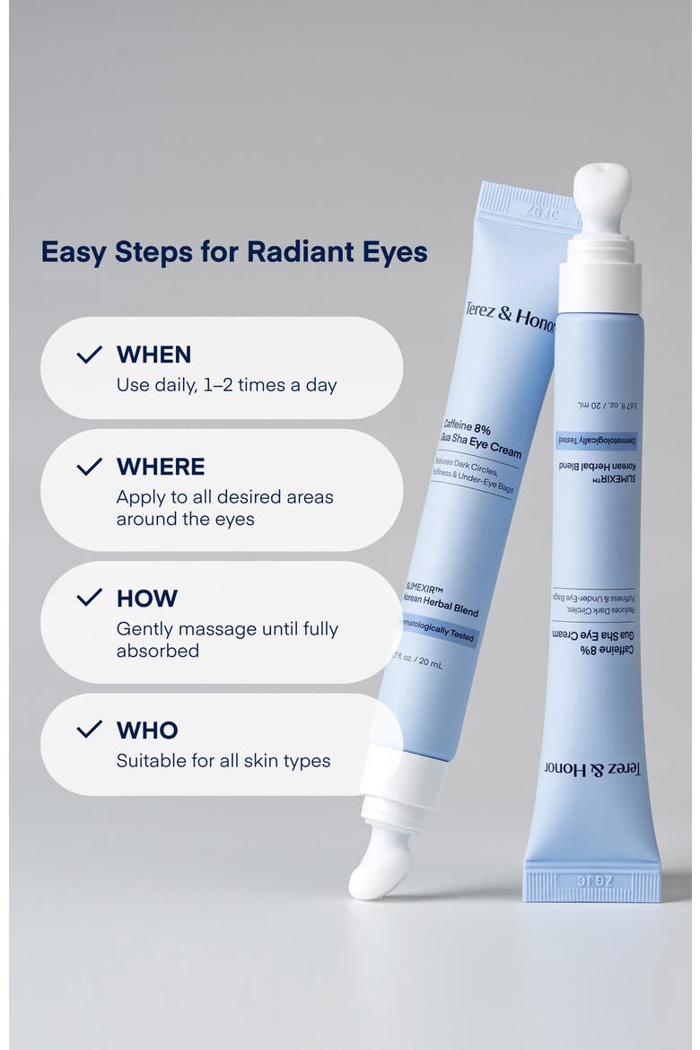 Caffeine 8% Gua Sha Eye Cream, Alternate, color, Blue