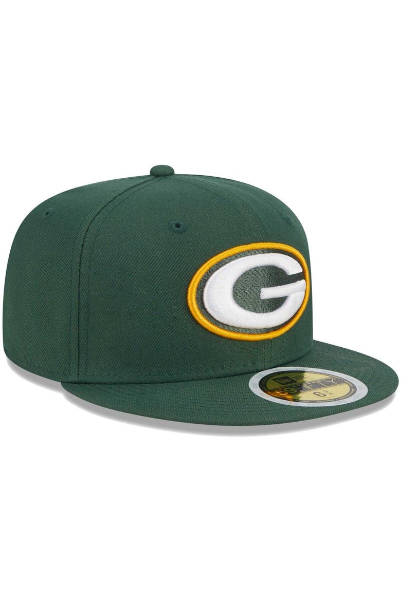 Youth New Era Green Green Bay Packers  Main 59FIFTY Fitted Hat, Alternate, color, Green