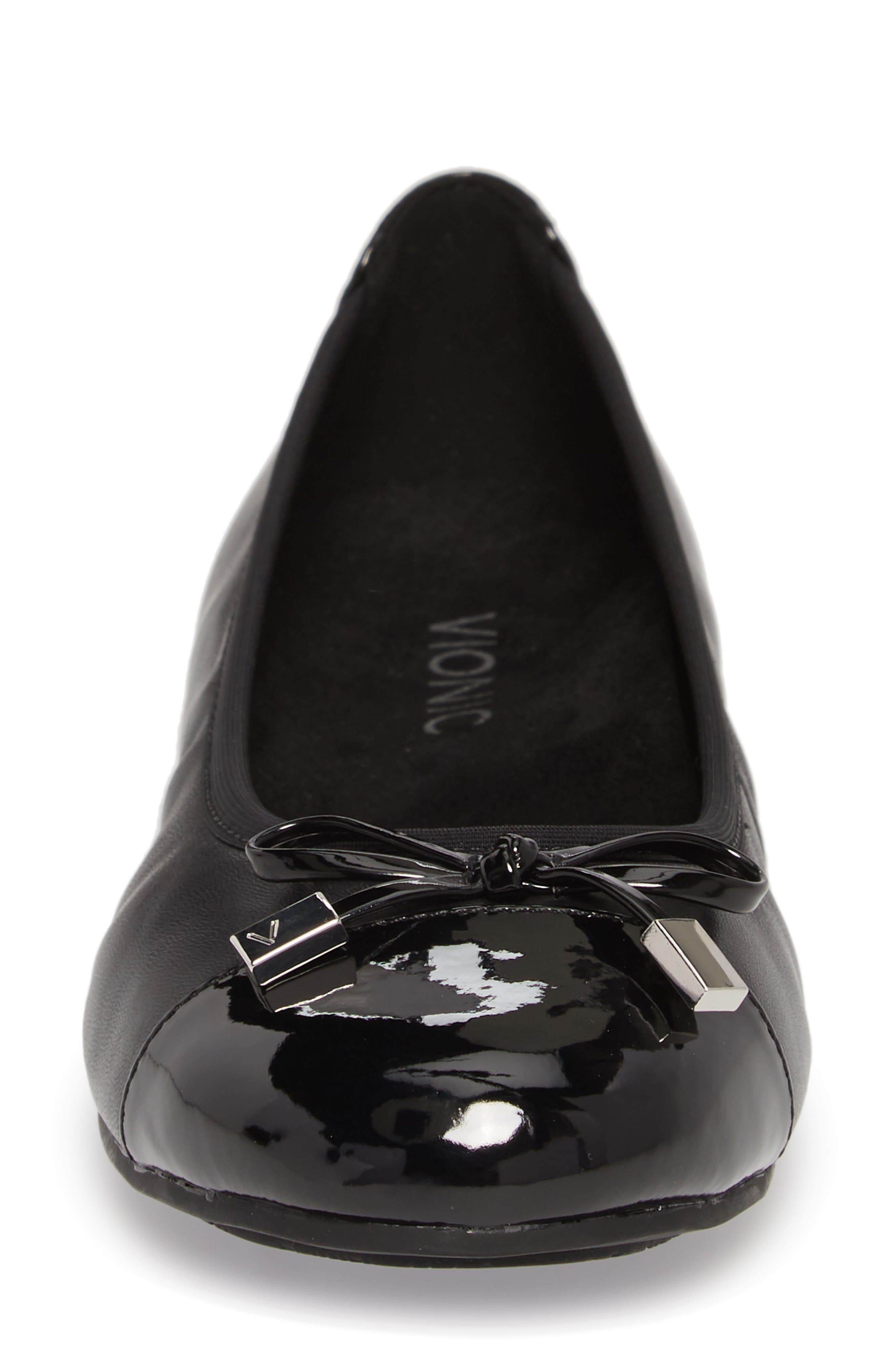 Vionic 'Minna' Leather Flat, Alternate, color, 