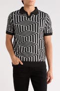 TOM BAINE Johnny Collar Knit Polo Sweater