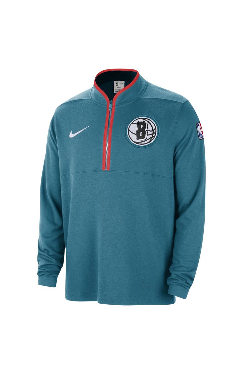 Nike Men's Nike White Brooklyn Nets 2023/24 City Edition Authentic Coaches Half-Zip Top, Alternate, color, 